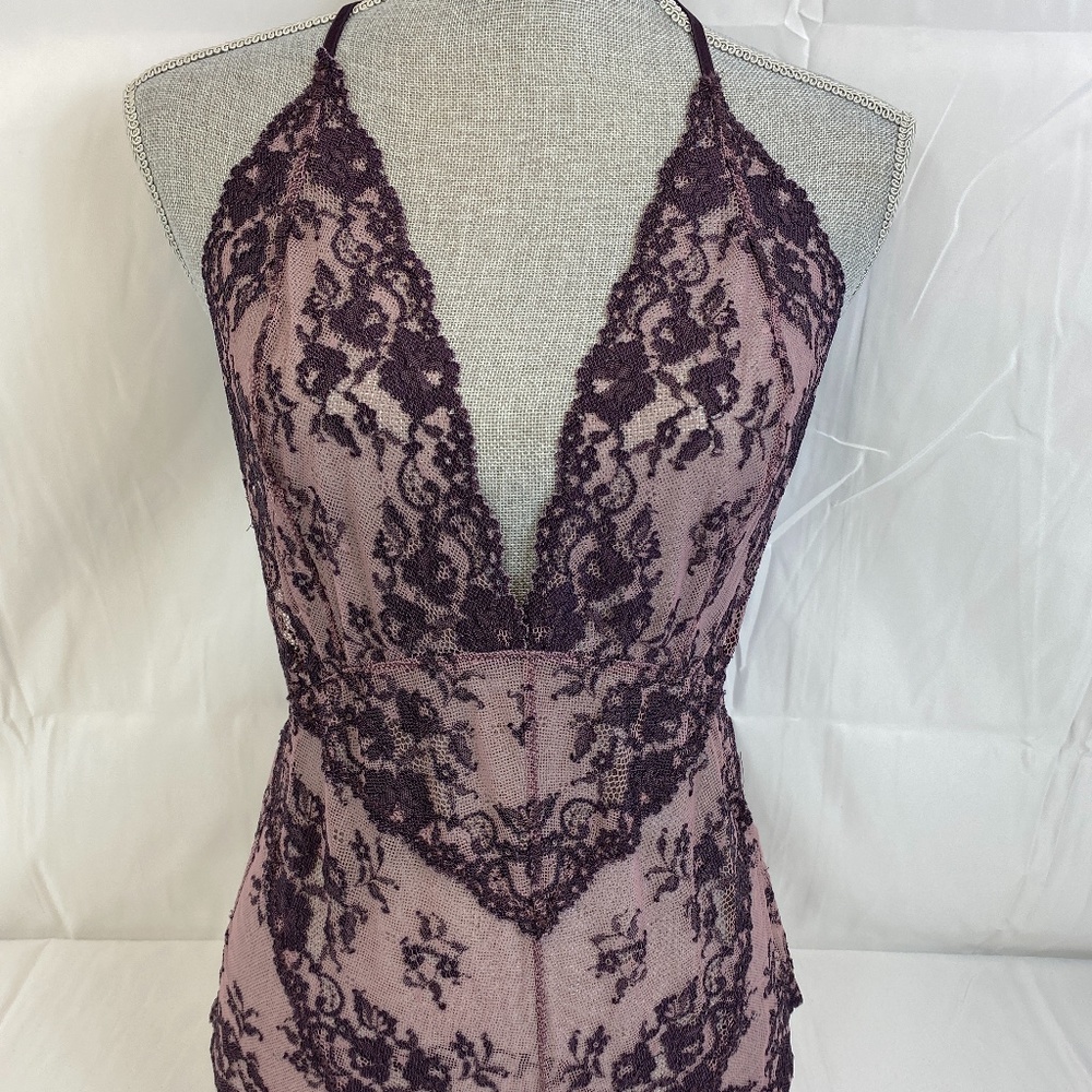 Free People Too Cute Bodysuit Eggplant/Purple